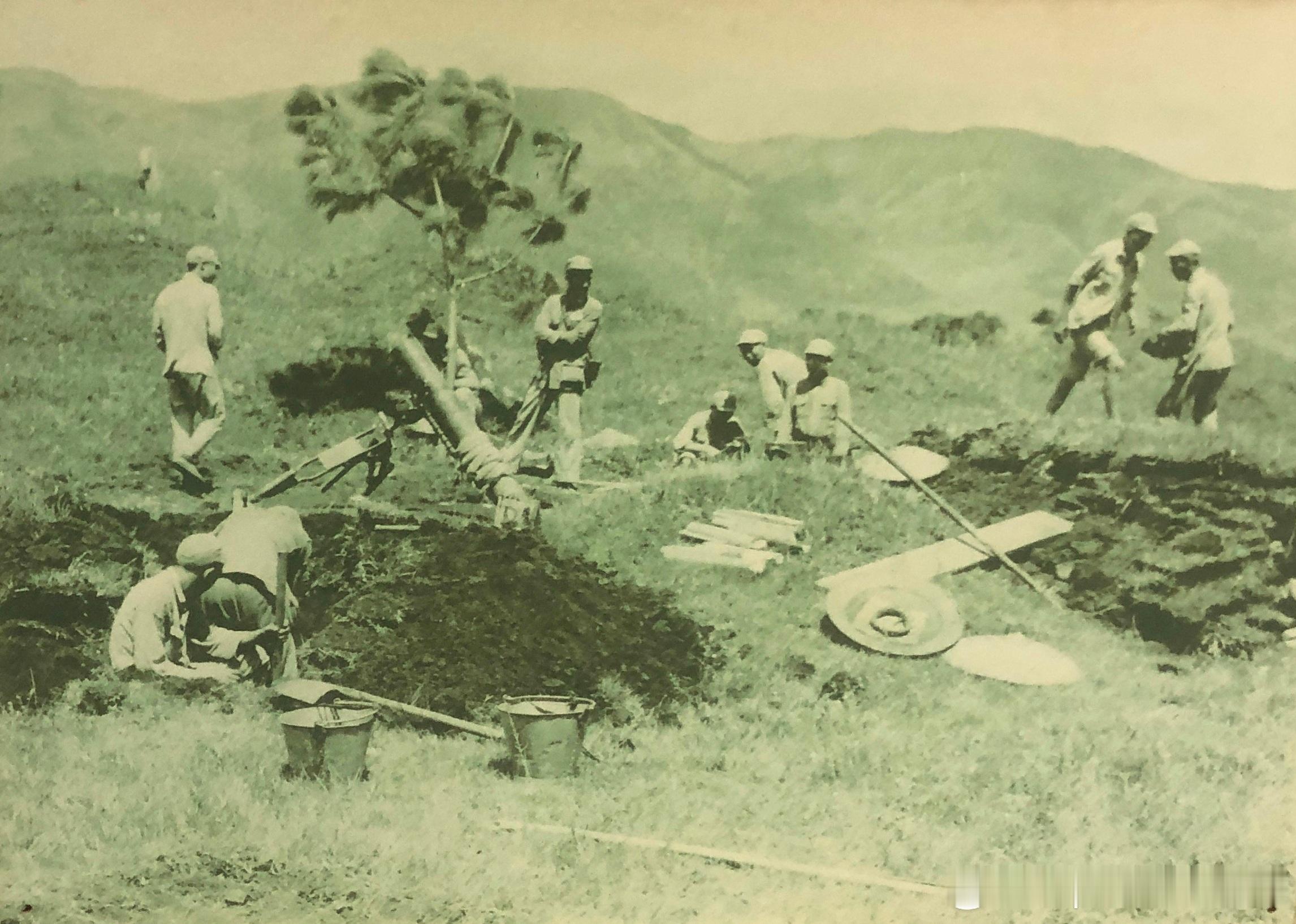 1944年腾冲战役中国军队150毫米迫击炮阵地军事历史全触达​​​