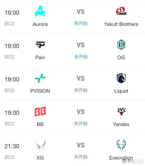 梦幻联赛S28赛程，19点YB打欧若拉，21点XG打XCTN，24点YB打BB，