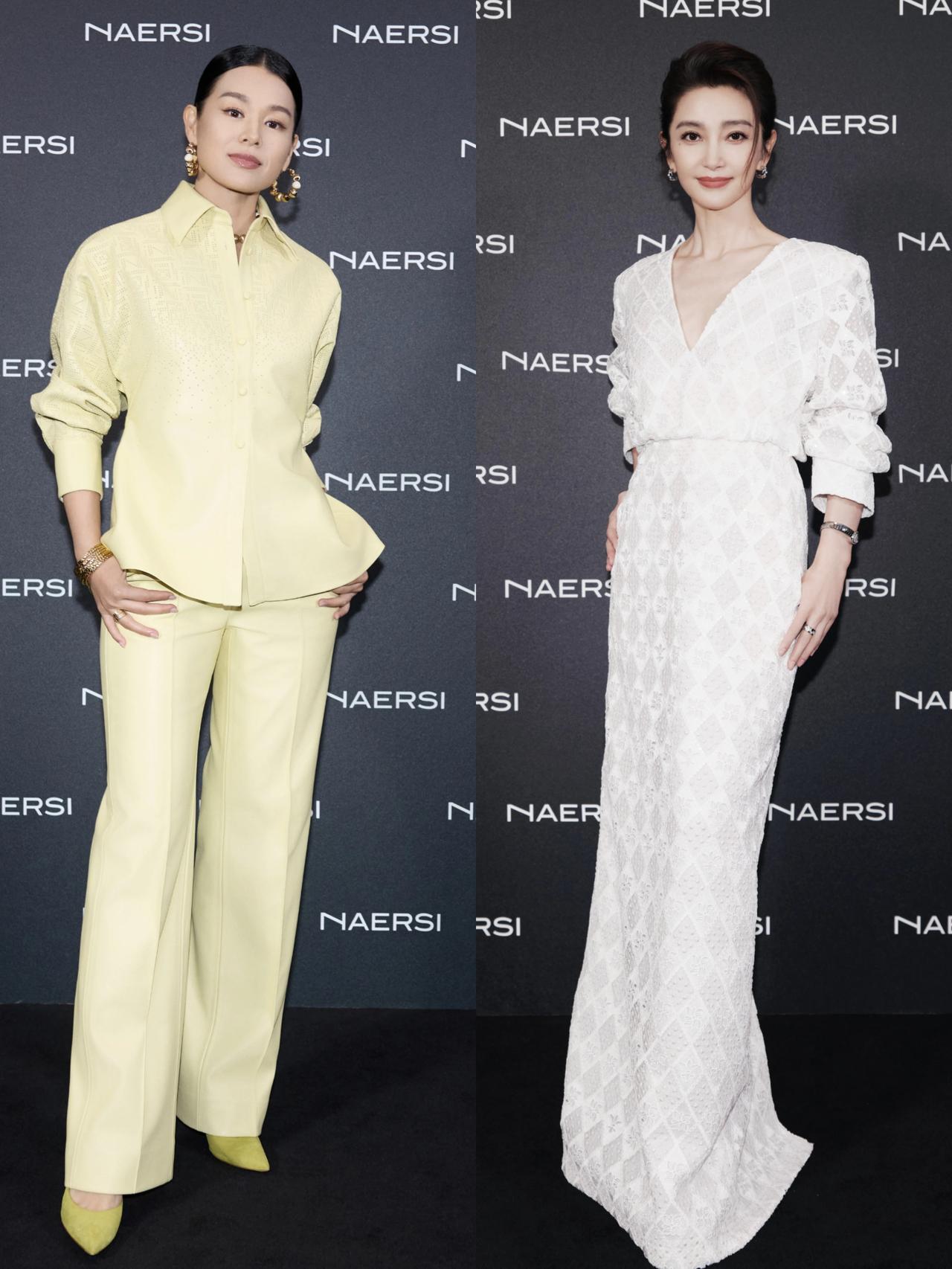 左边是胡杏儿，1979年出生，身高172cm。右边是李冰冰，1973年出生，身