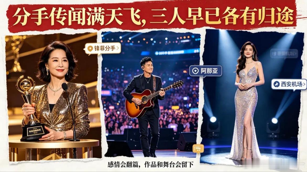 锋菲分手传闻还在热搜上挂着，王菲和窦唯已经用同一件事给出了答案。而谢霆锋消失的那