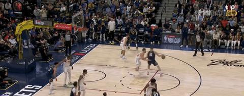 掘金只用一招，就废掉了杜兰特的死神镰刀。他们根本不怕杜兰特接球。怕的是他不接