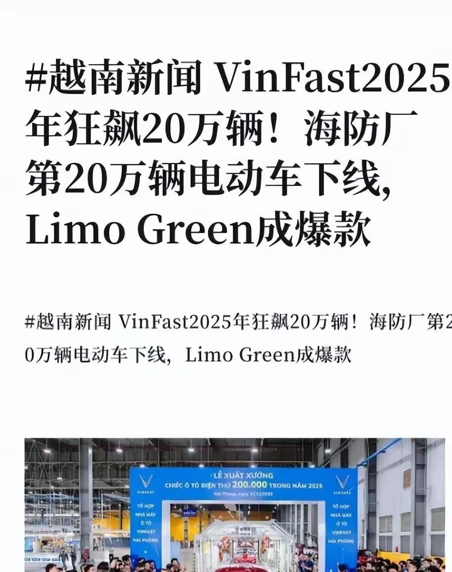 越南人一边骂VinFast是“工业垃圾”，一边把它买成销冠。结果这车跑到美国，一