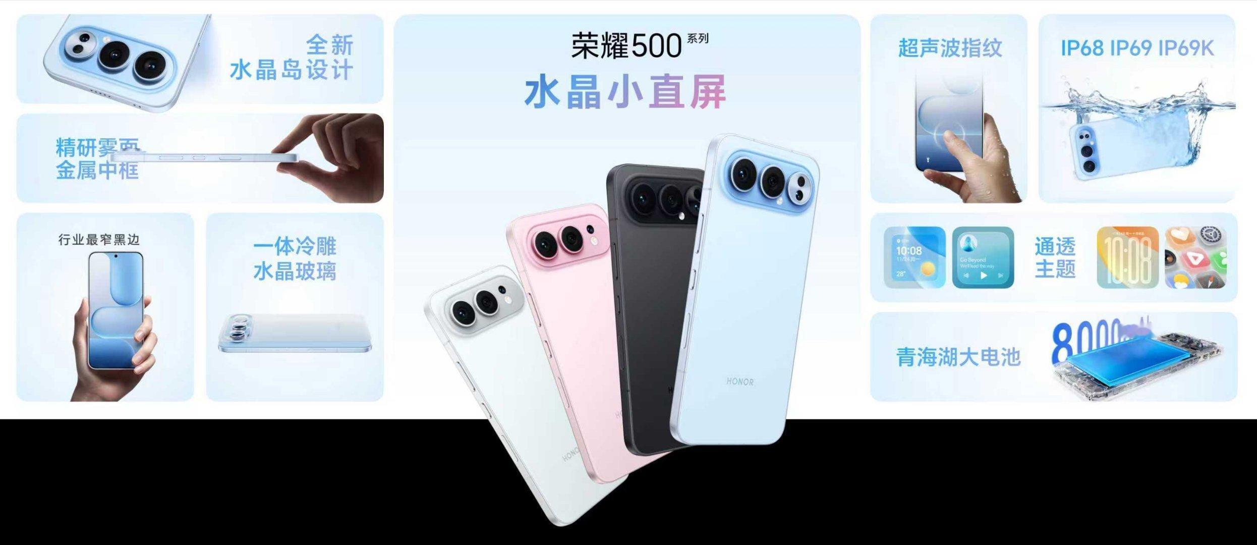 用上了全新屏幕设计，行业最窄黑边只有1.05mm，IP68、IP69、IP69K