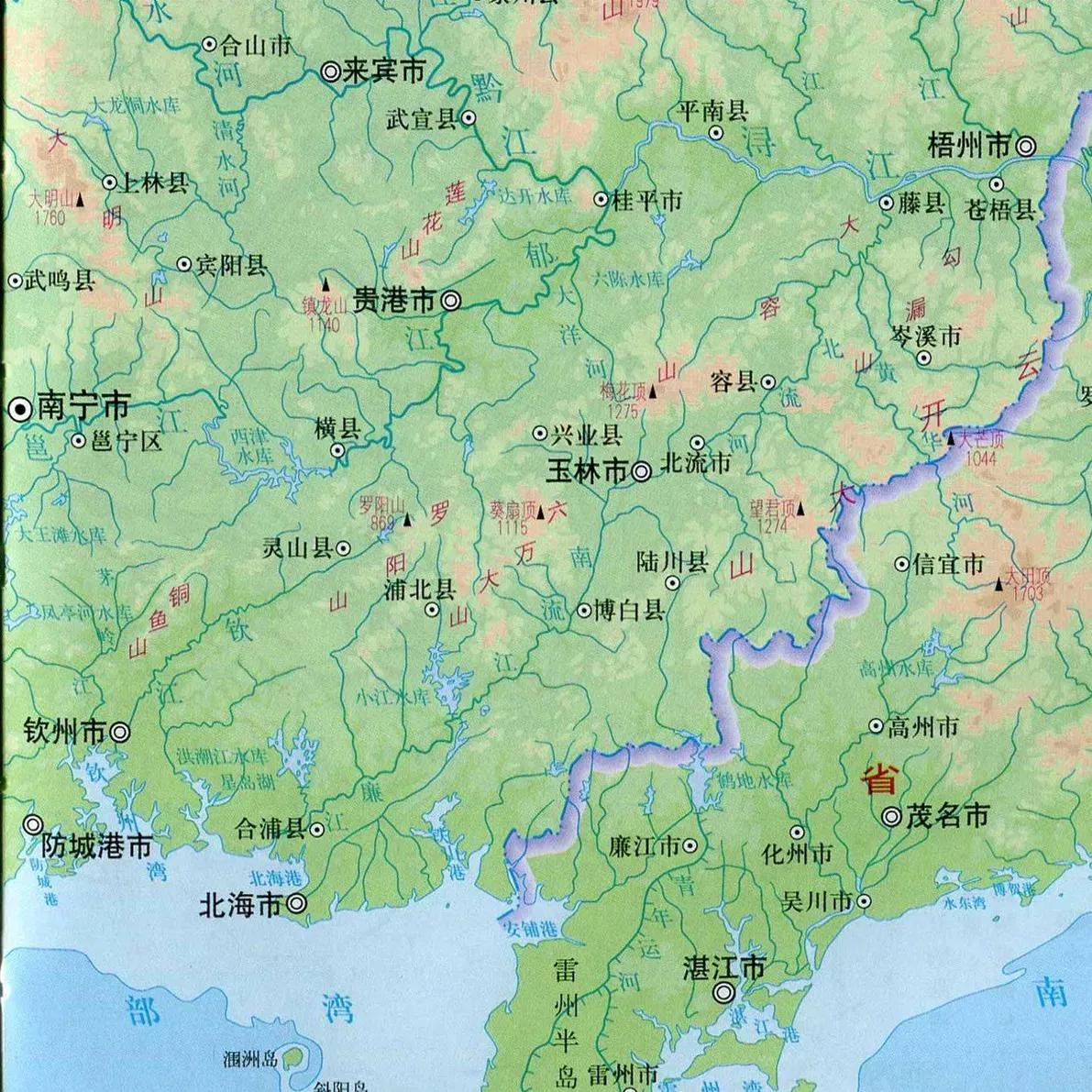 广西最好把北部湾经济区改为桂南经济区，这是什么原因呢？我们先看一下广西南部的地