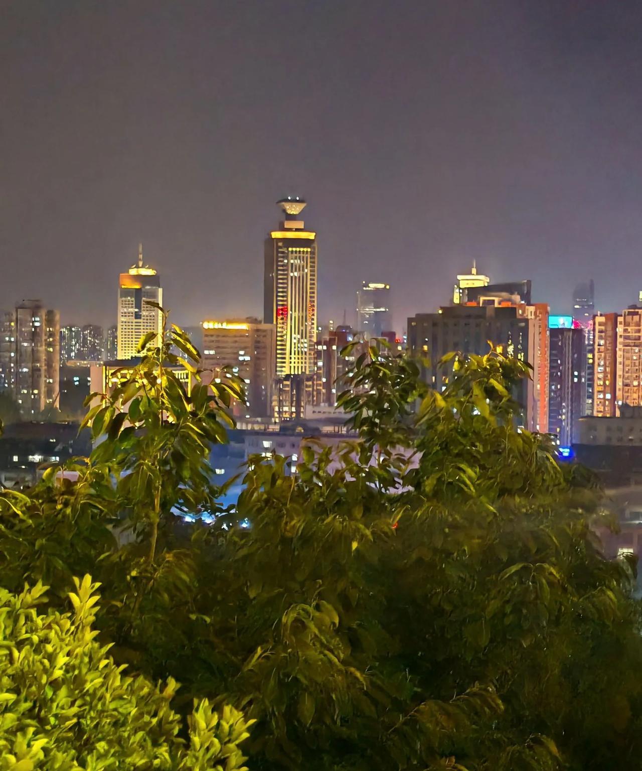 雷雨后的济南之夜是湿漉漉的清新凉爽的。#济南的夜是什么样的#
