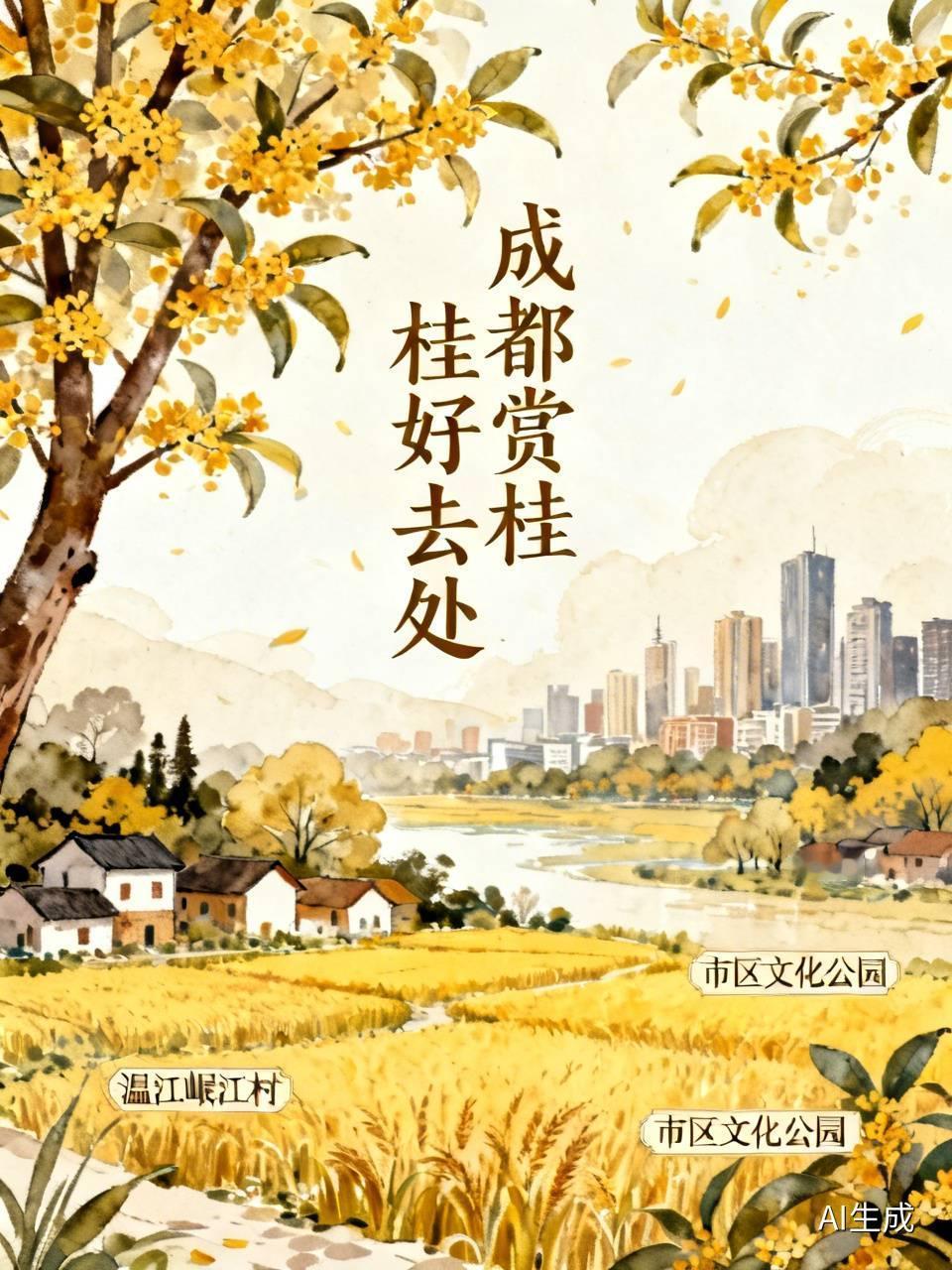 成都今年的桂花8月23日就开了，比往年早了快两周，完全不用等中秋，现在出门就能闻