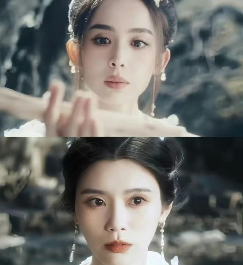 单眼皮更有神性吗？！被奚梦瑶惊呆了，在历代神女里觉得奚梦瑶和娜扎是最有神性的两