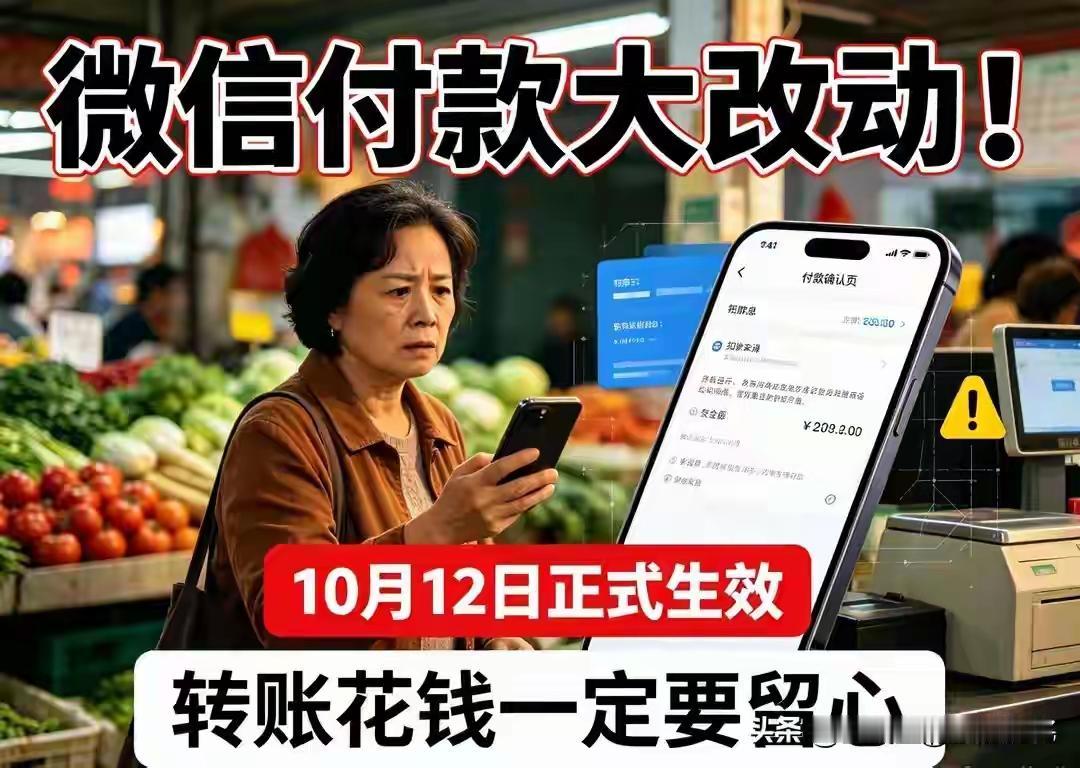 微信付款大改动10月12日就正式生效了，最近刷到不少人传要关停转账、涨手续费，其