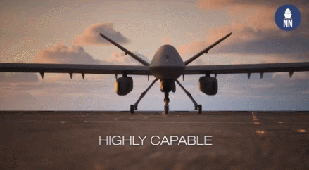 2025巴黎航展上美国通用原子公司展出的MQ-9B无人预警机方案，每侧机翼下一