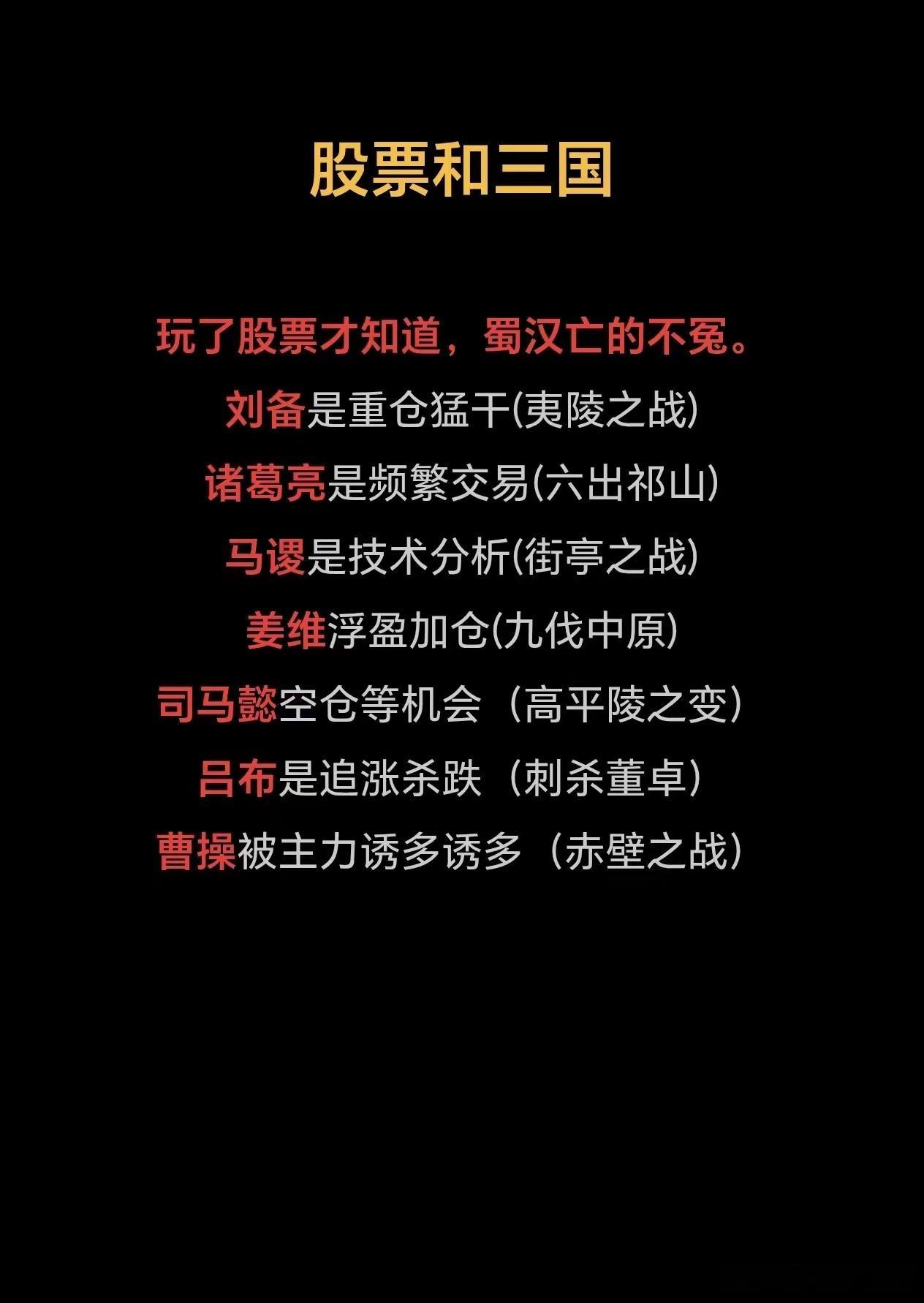 股票和三国