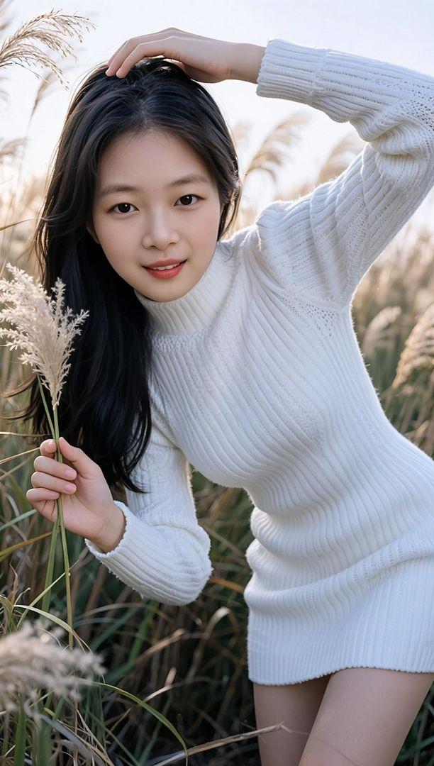 AI逆光针织写真随拍日常分享穿搭上热门