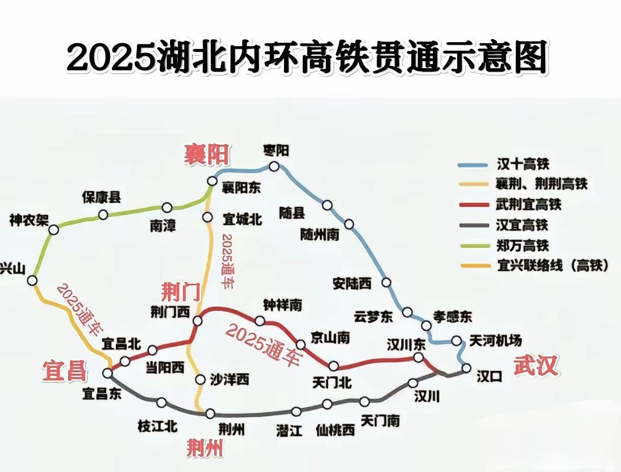 2025年12月底湖北高铁里程跃居全国第五，超过三个邻居湖南、河南和江西。