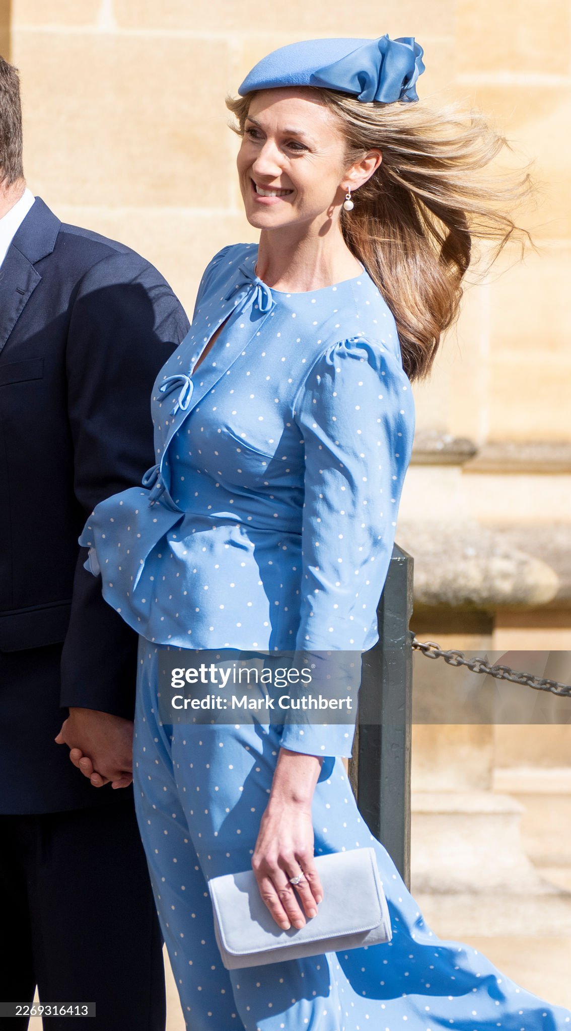 复活节弥撒活动上的彼得&未婚妻HarrietSperling24年5月伯明顿赛