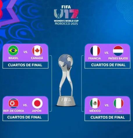 U17女足世界杯八强出炉,几家欢喜几家愁!北京时间10月30日凌晨,摩洛哥赛场