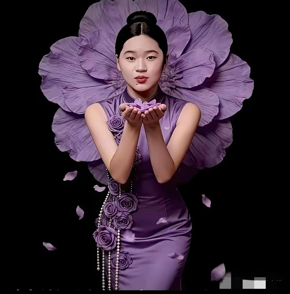 真的被全红婵狠狠惊艳到，差点没认出来！受邀拍摄时尚杂志大片，新中式造型精致又