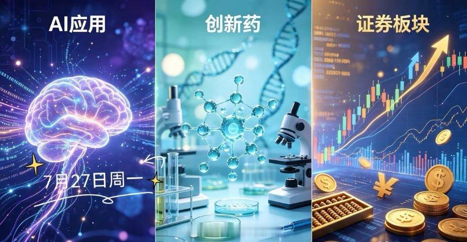 下半年三大主线配置思路：AI应用+创新药+证券🔥存量资金博弈环境下，均衡布局三