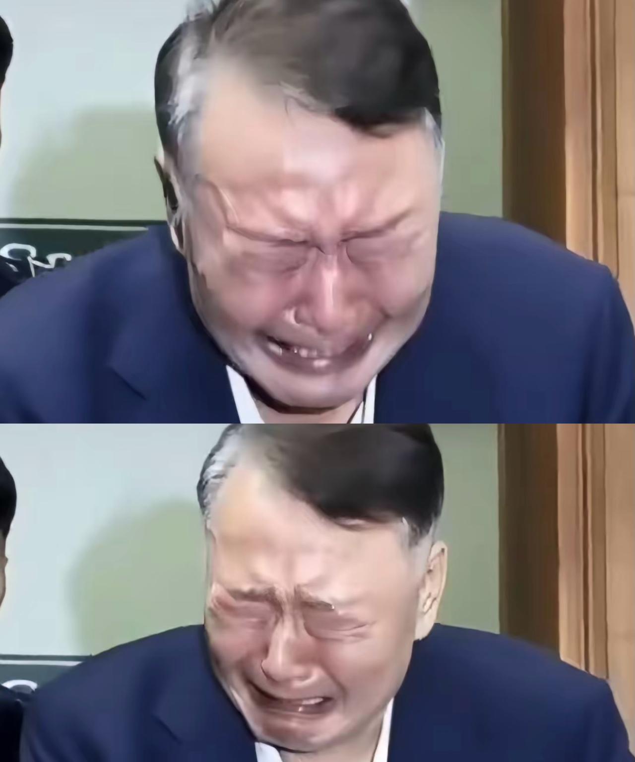 尹锡悦进去才几个月，再次受审已经变了个人样，两鬓斑白，憔悴不堪，庭审中更是哭的稀