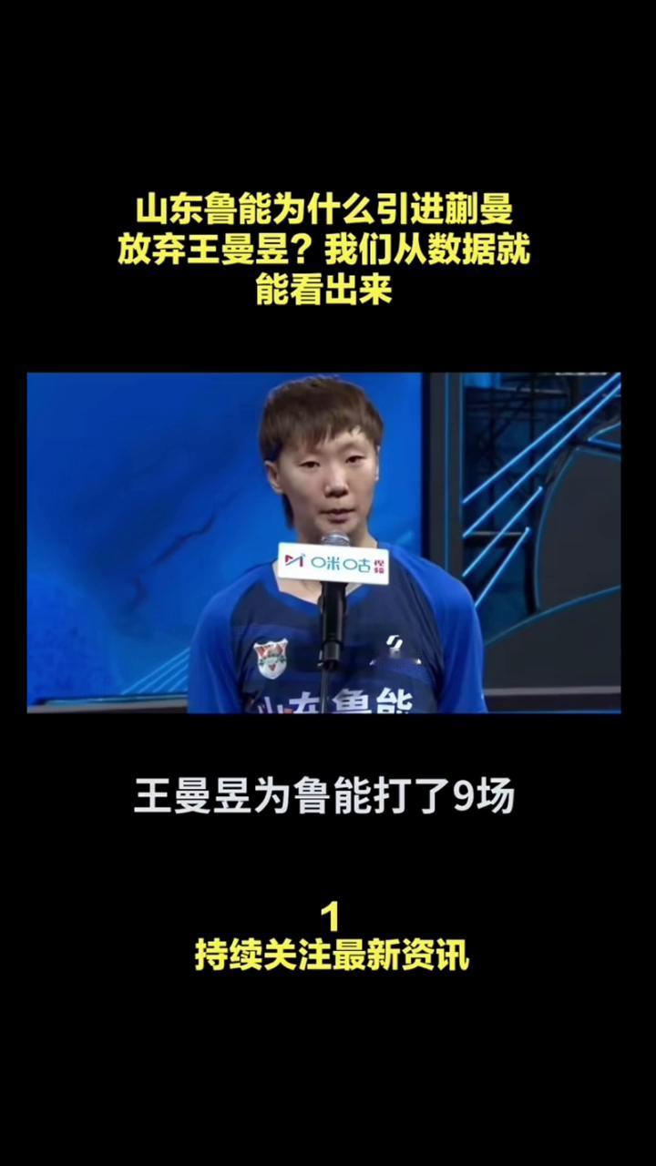 山东鲁能为什么引进蒯曼放弃王曼昱？我们从数据就能看出来。山东鲁能为什么引进蒯曼