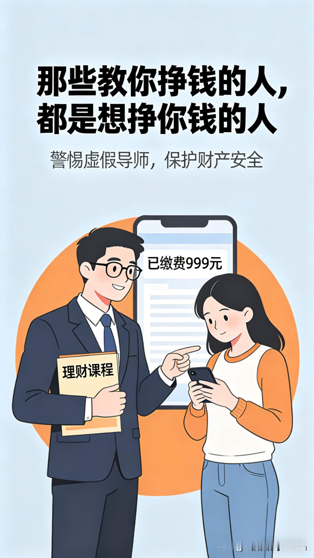 今天刷到一位警官的提醒，扎心又真实：“教你挣钱的陌生人，大概率是想挣你钱的人