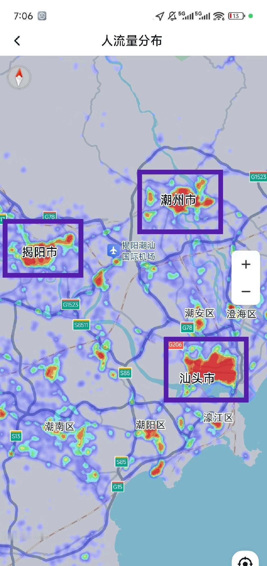 热力图第一汕头，第二潮州