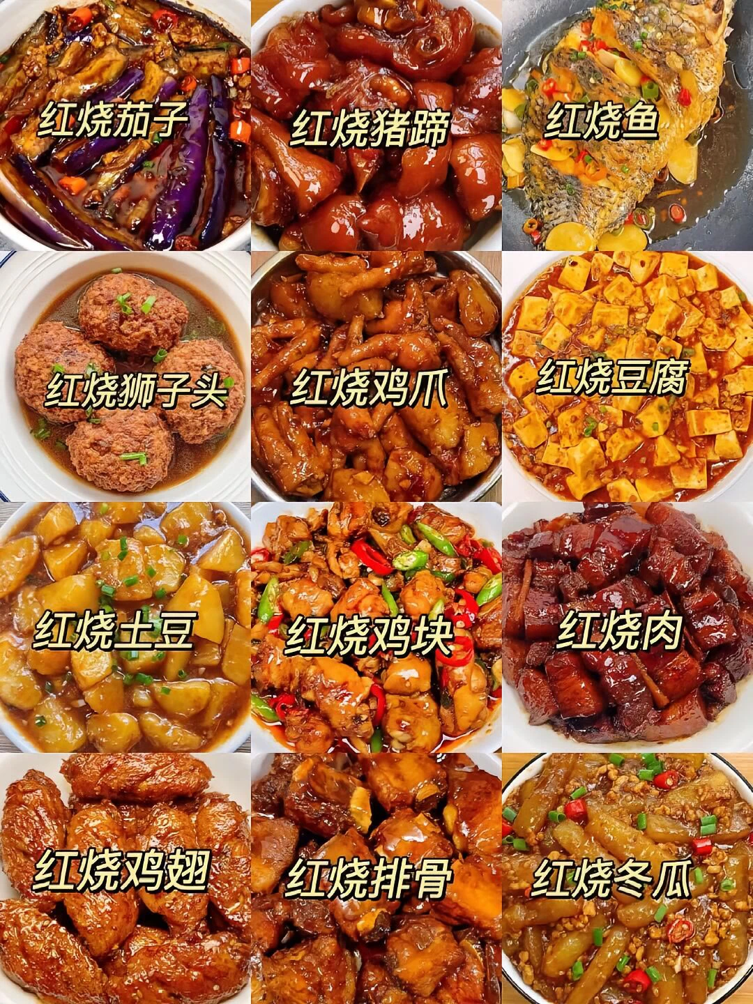 12道红烧菜、红烧菜大全、红烧菜做法