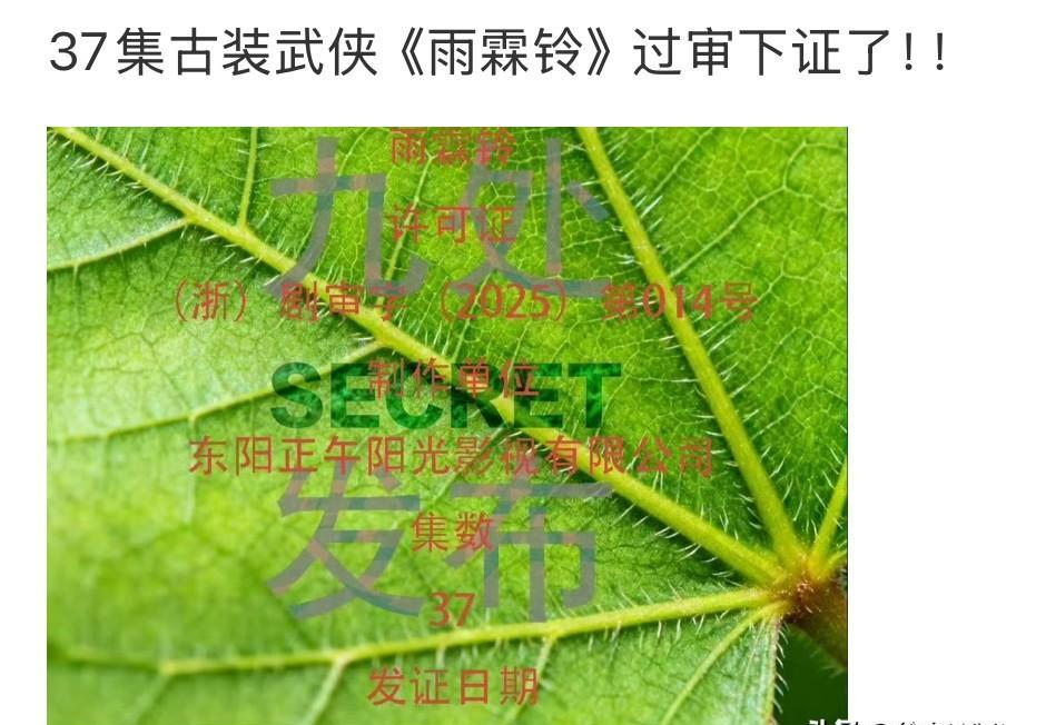 别恭喜杨洋《雨霖铃》定档，这可能是步险棋。你发现没，古装剧市场已经“泄了气”。