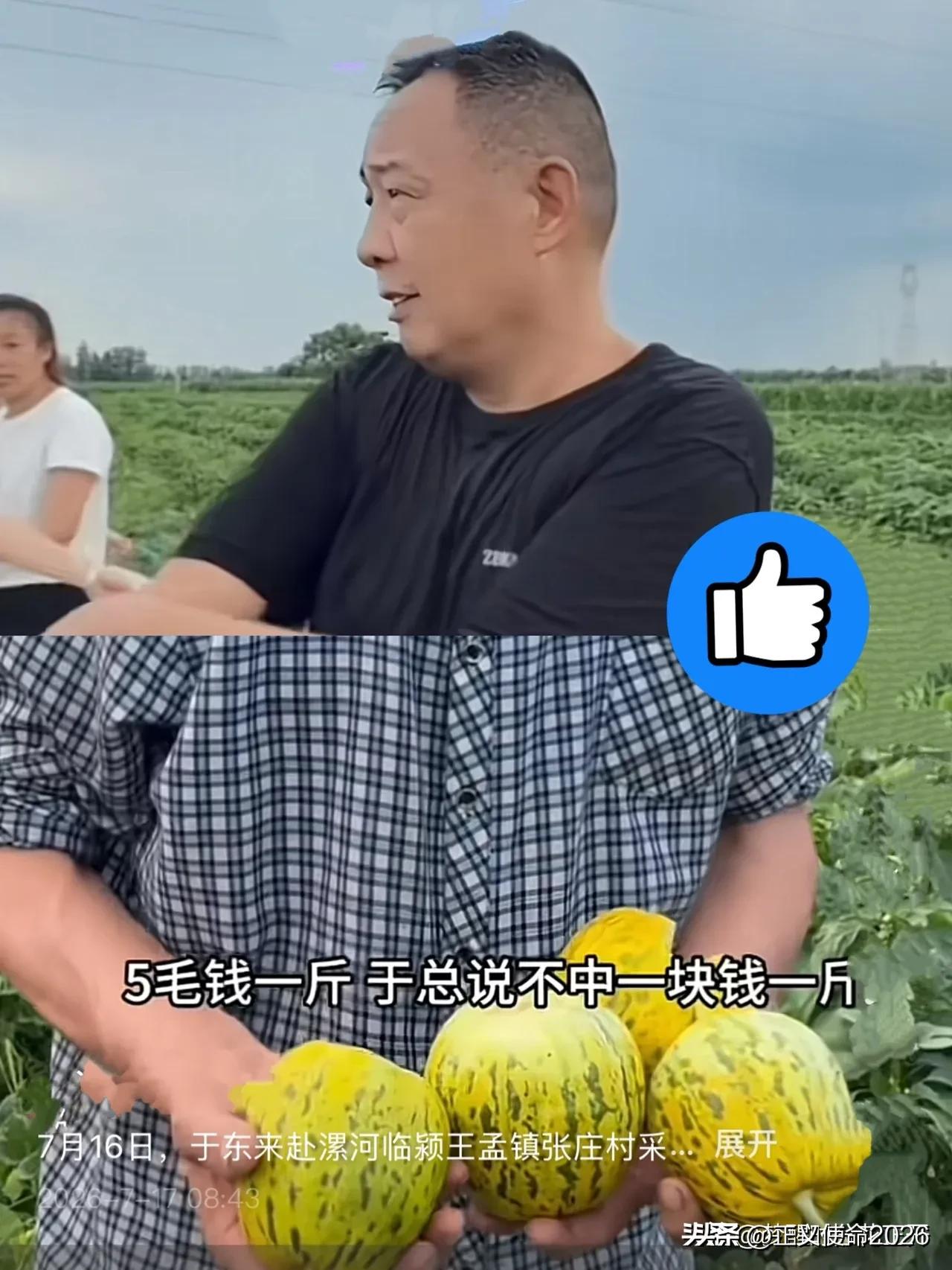 我真服了，于东来到底会不会做生意？报价5毛的甜瓜，为啥他非要给1块？刷到于