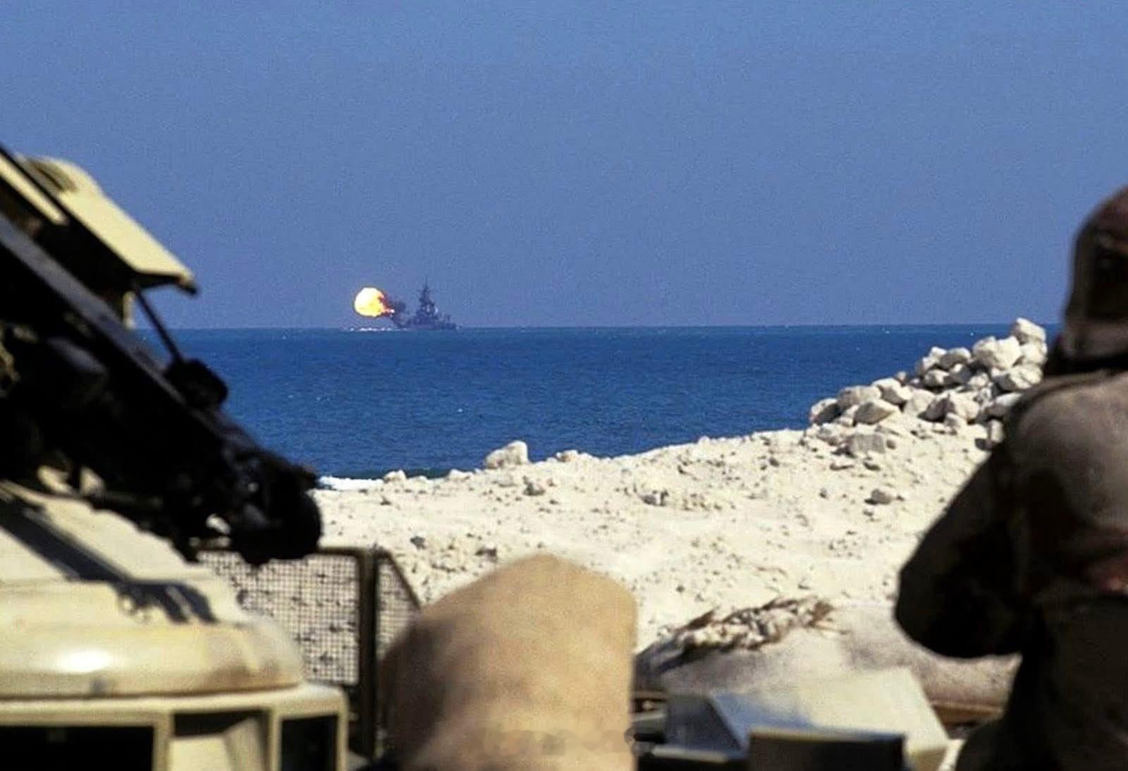 海湾战争期间，密苏里号战列舰在沙特阿拉伯哈夫吉附近用其16英寸舰炮炮击了科威特境