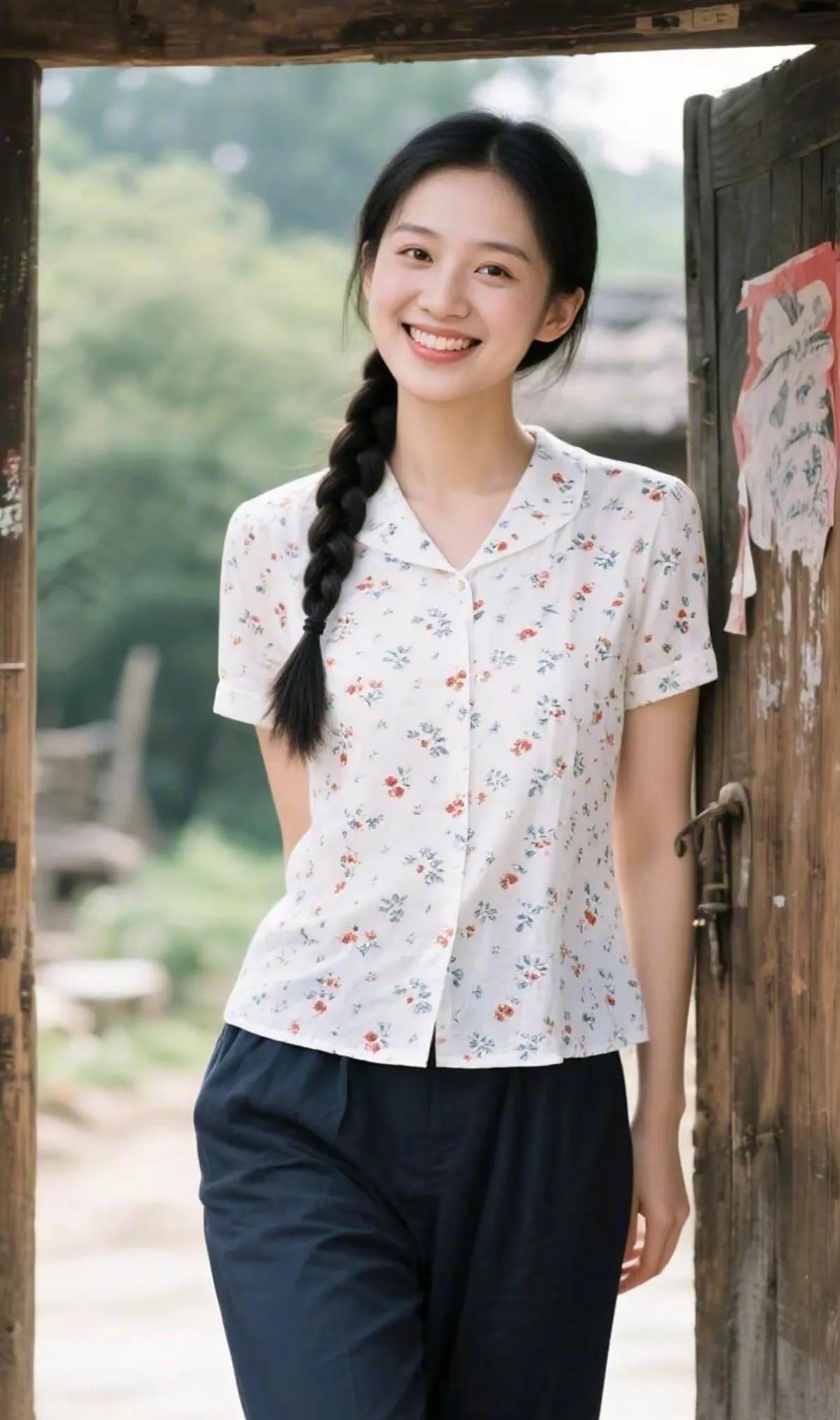 七绝·当年村姑今何在文/方立新当年靓女今何在，笑脸村姑似艳葩。岁月蹉跎人