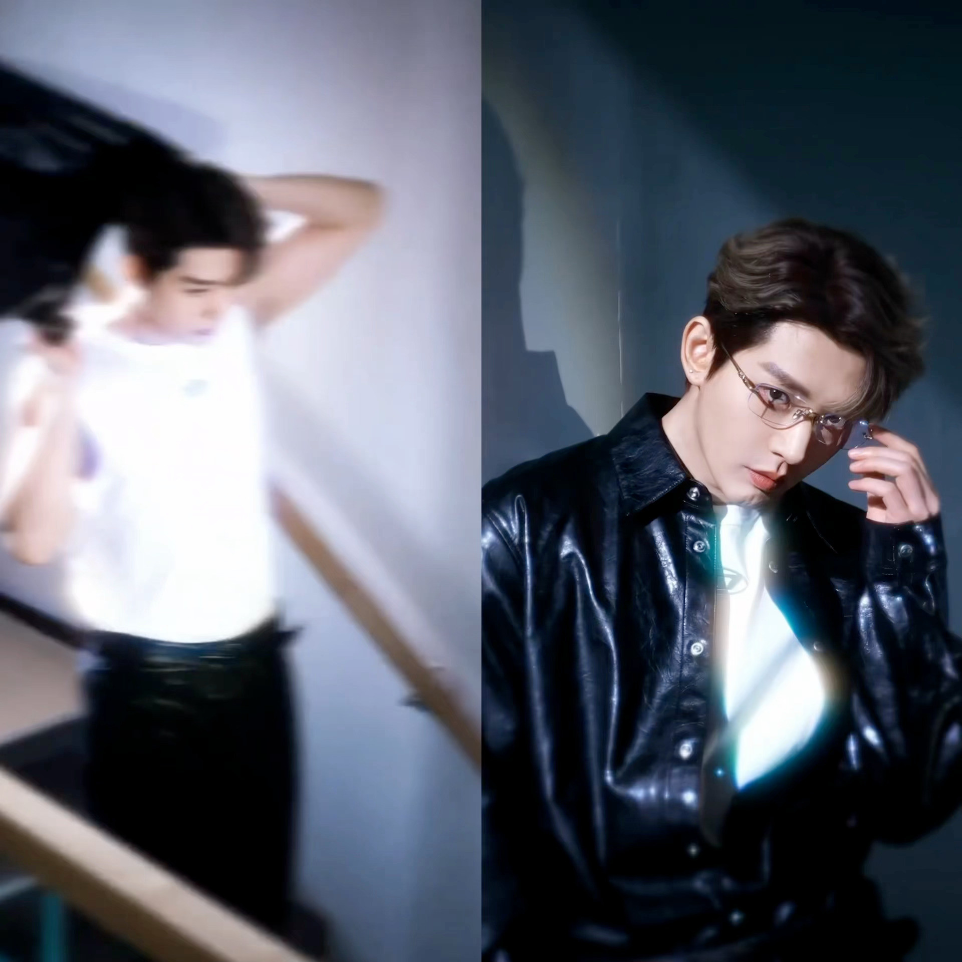 邓为秀肌肉，穿衣显瘦，脱衣有肉！手臂肌肉线条好nice！还有深情眼、眼镜杀….邓