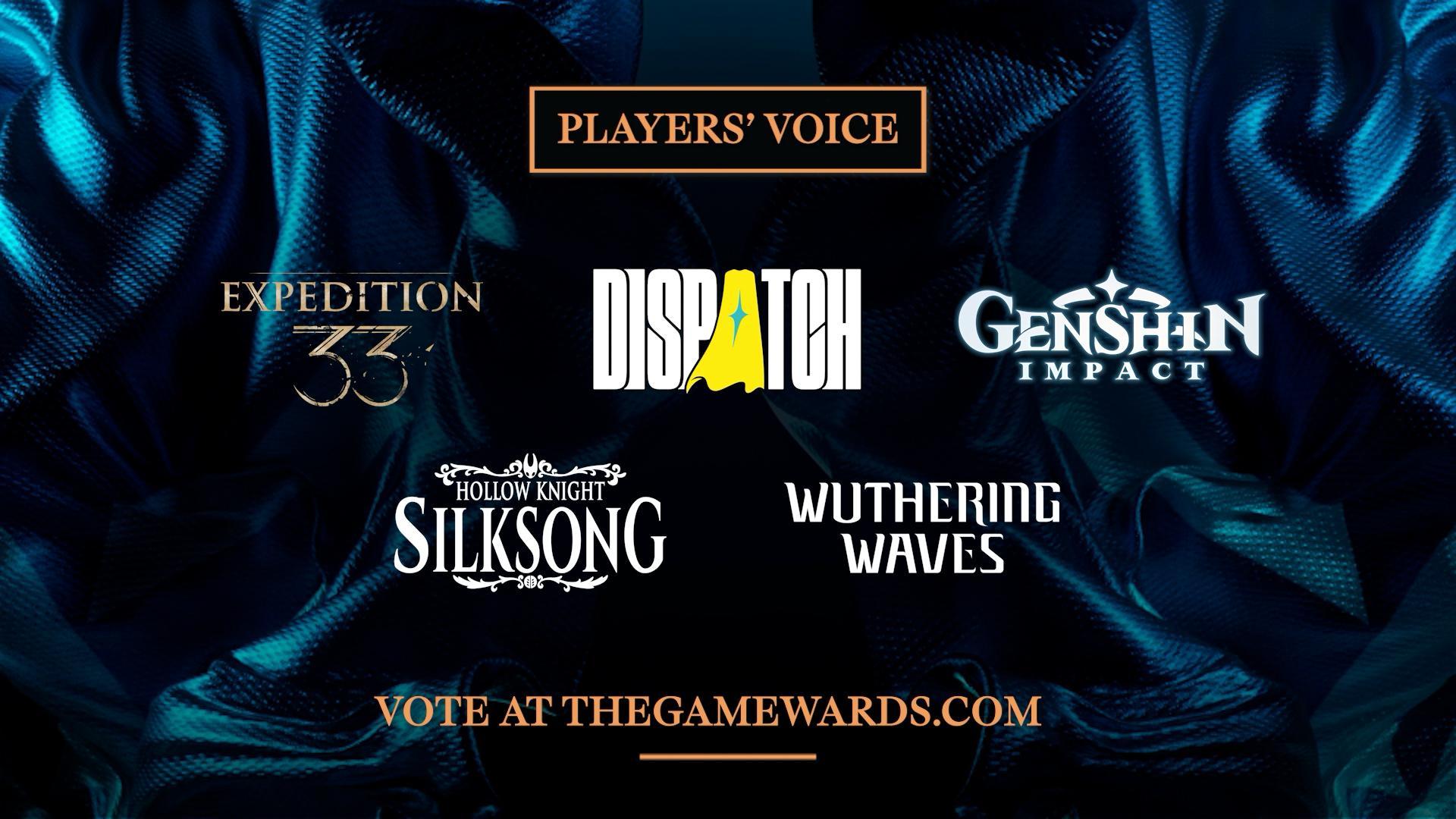 【TGA玩家之声TOP5游戏出炉，《原神》《鸣潮》入围】TGA于今日公布了“玩家