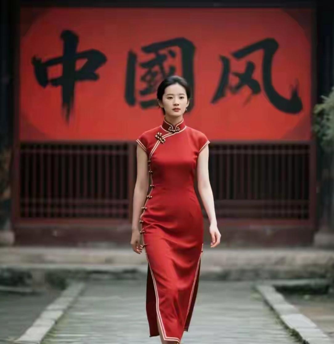 刘亦菲中国红旗袍！旗袍之韵，东方之美，身姿摇曳间尽显东方芳华