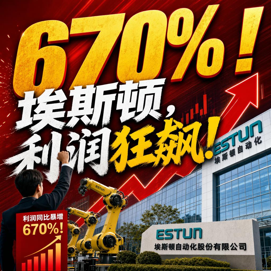 670%！埃斯顿净利润狂飙，但真相没那么简单。很多人一看这数字，第一反应是这家