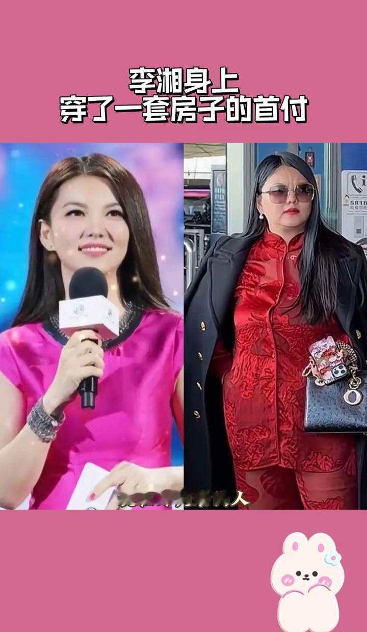 李湘穿一身，够买五套房首付。她不瘦了，但更富了。外套四十二万，包包八十八万，
