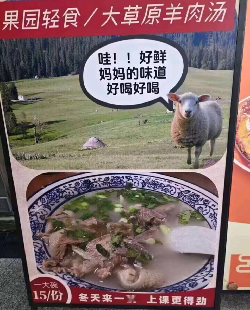 啊～这羊肉汤，妈妈的味道