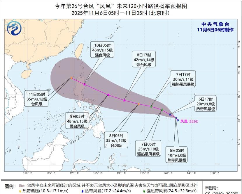 【台风生成信息】今年第26号台风“凤凰”（热带风暴级；英文名称：Fung-won