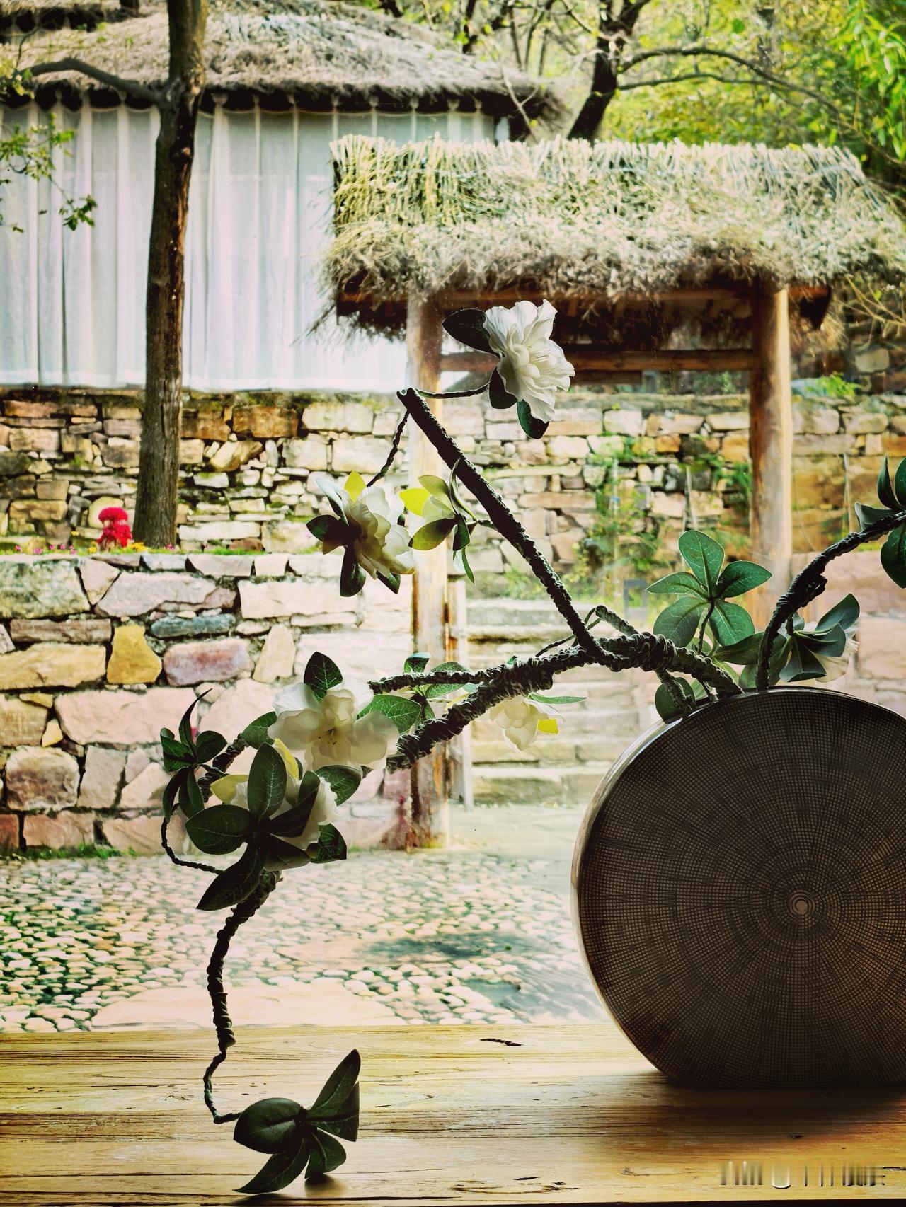 秋日生活打卡季千峰顶上一间屋，馊茶半间云半间。常思化风随云去，漫步顿羡村妪闲。