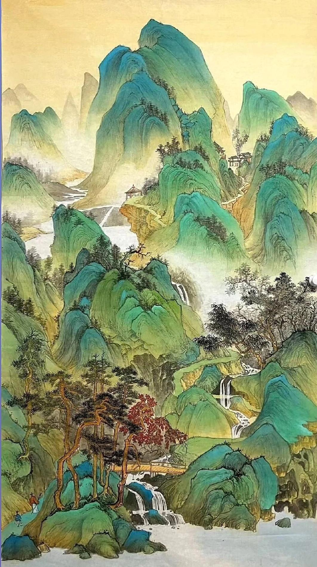 名家工笔山水画欣赏