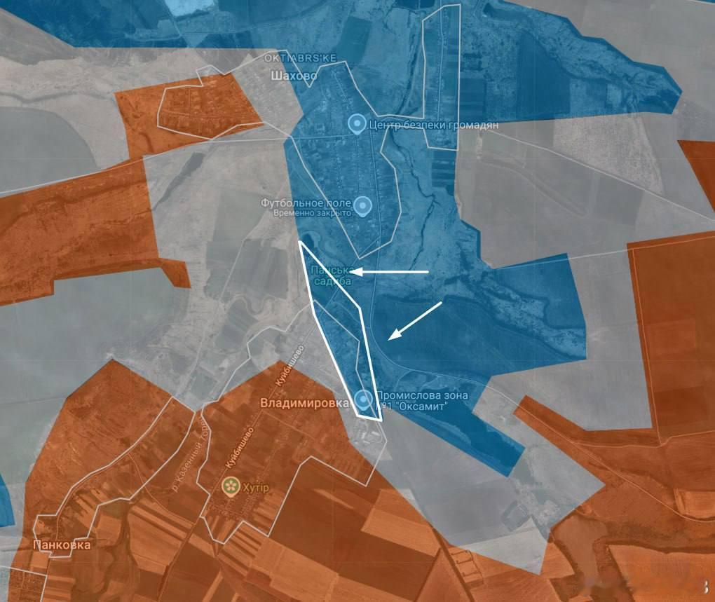 多布罗比利方向，乌军继续在这里试图截断大递的突出部。他们在Volodymyriv