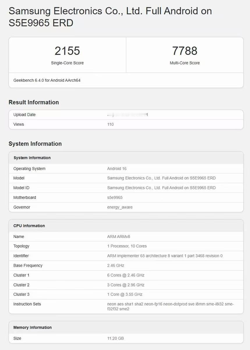三星在旗舰处理器又将带来王炸，三星Exynos2600芯片在某平台曝光。