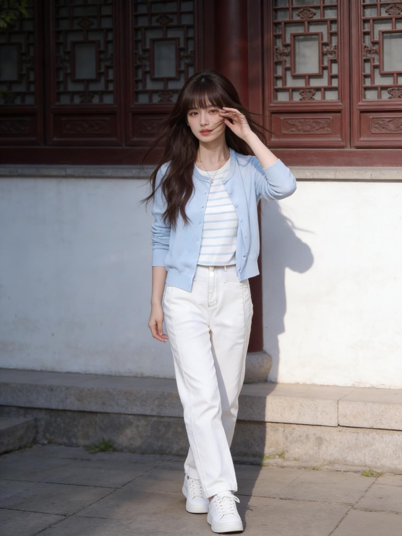 风把云揉成软糖，落在窗前轻轻晃。不必急着把心事都讲，日子本就该这样，慢一点，轻