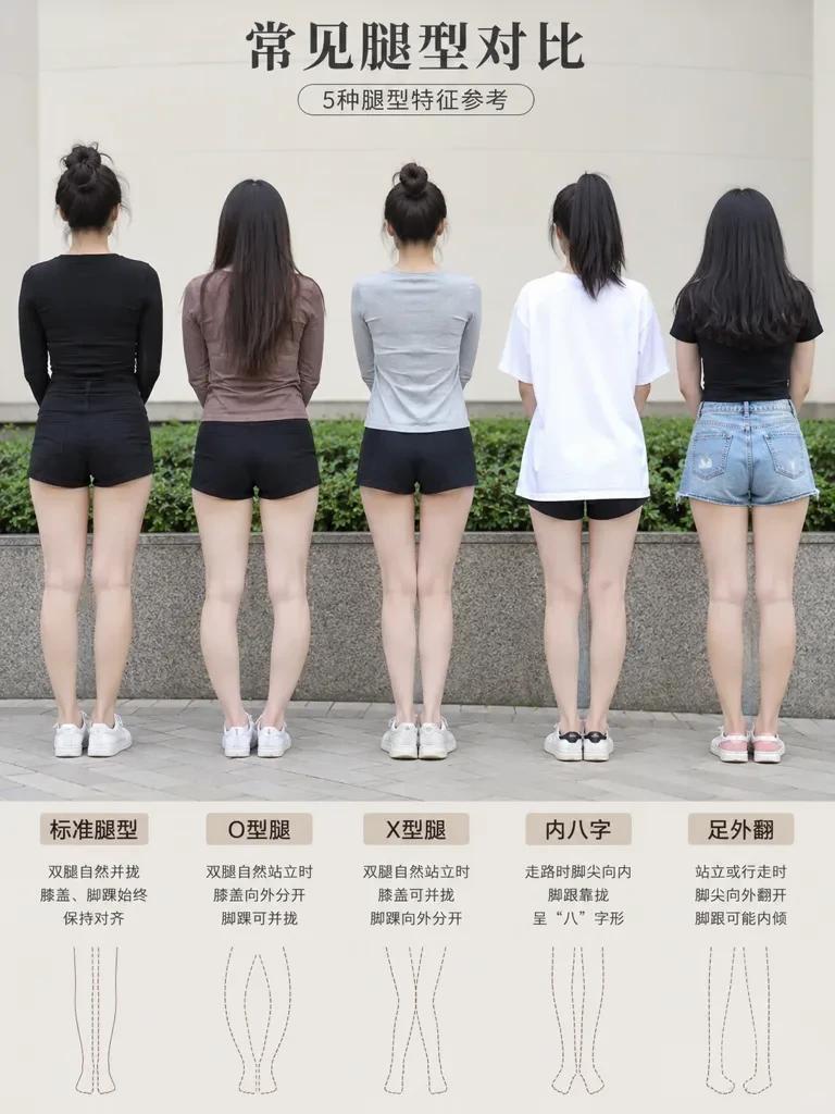 请问，哪种腿型更符合你的审美？