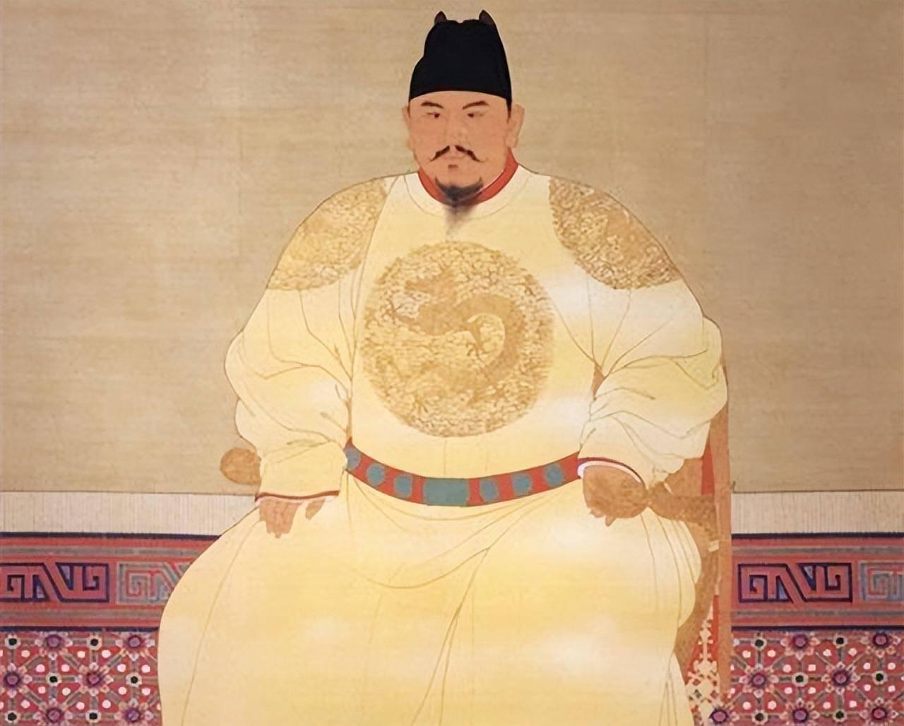 1953年，毛泽东前往参观朱元璋墓，看到朱洪武的画像：长瘦脸、大下巴、厚嘴唇、
