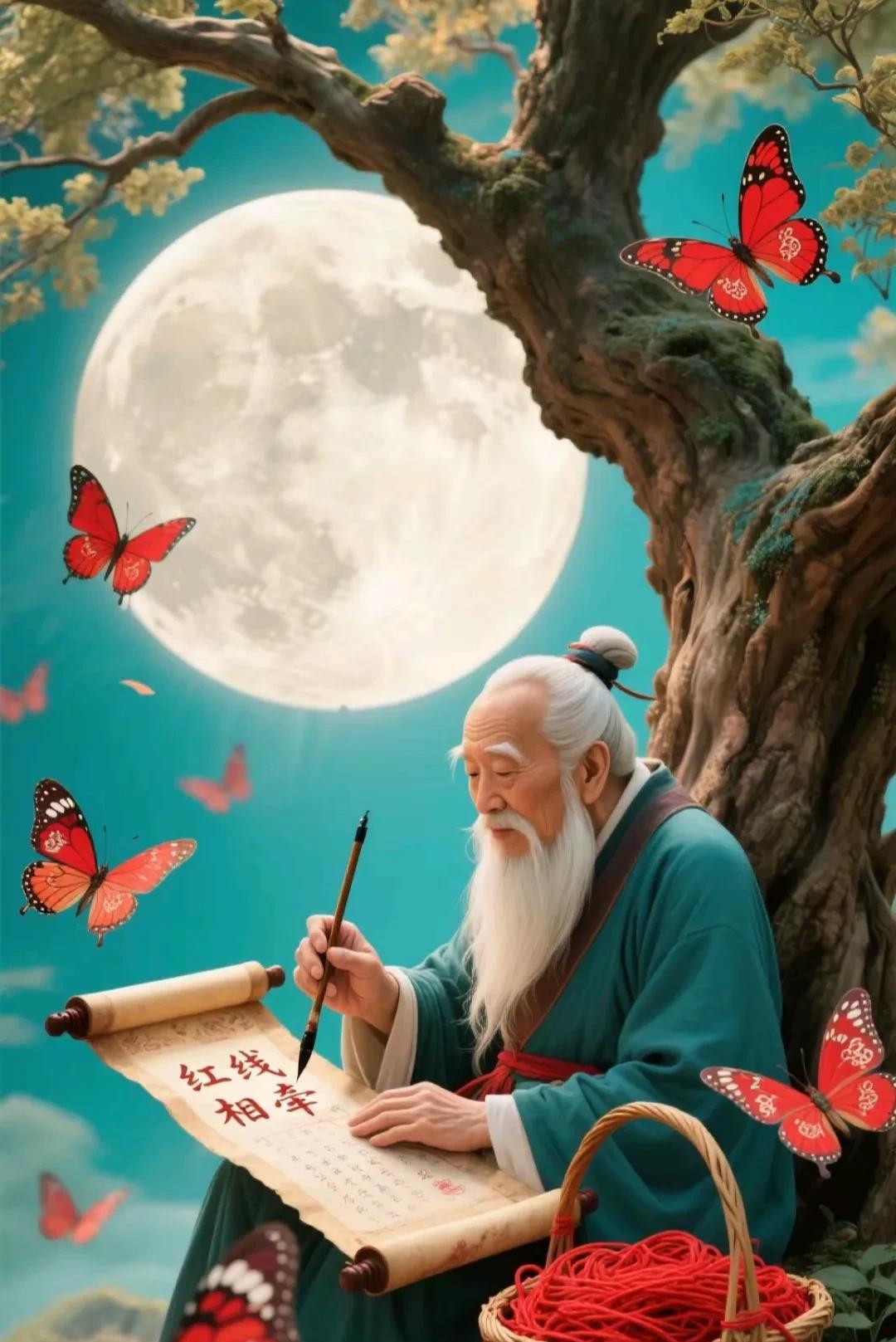 恭喜你！有缘遇见月老牵线圣像千万别划走！赶紧留下“佳缘早至”，祈愿月老加持，