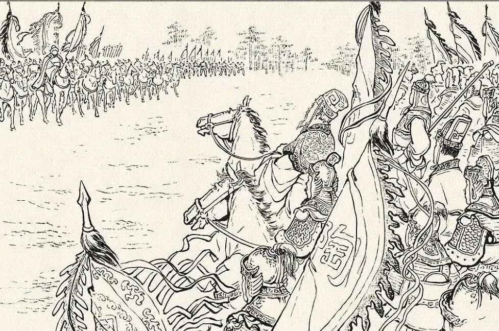 曹操得知父亲曹嵩被杀，举兵来犯徐州。徐州太守陶谦对众官说：曹兵势大，我愿自缚前往