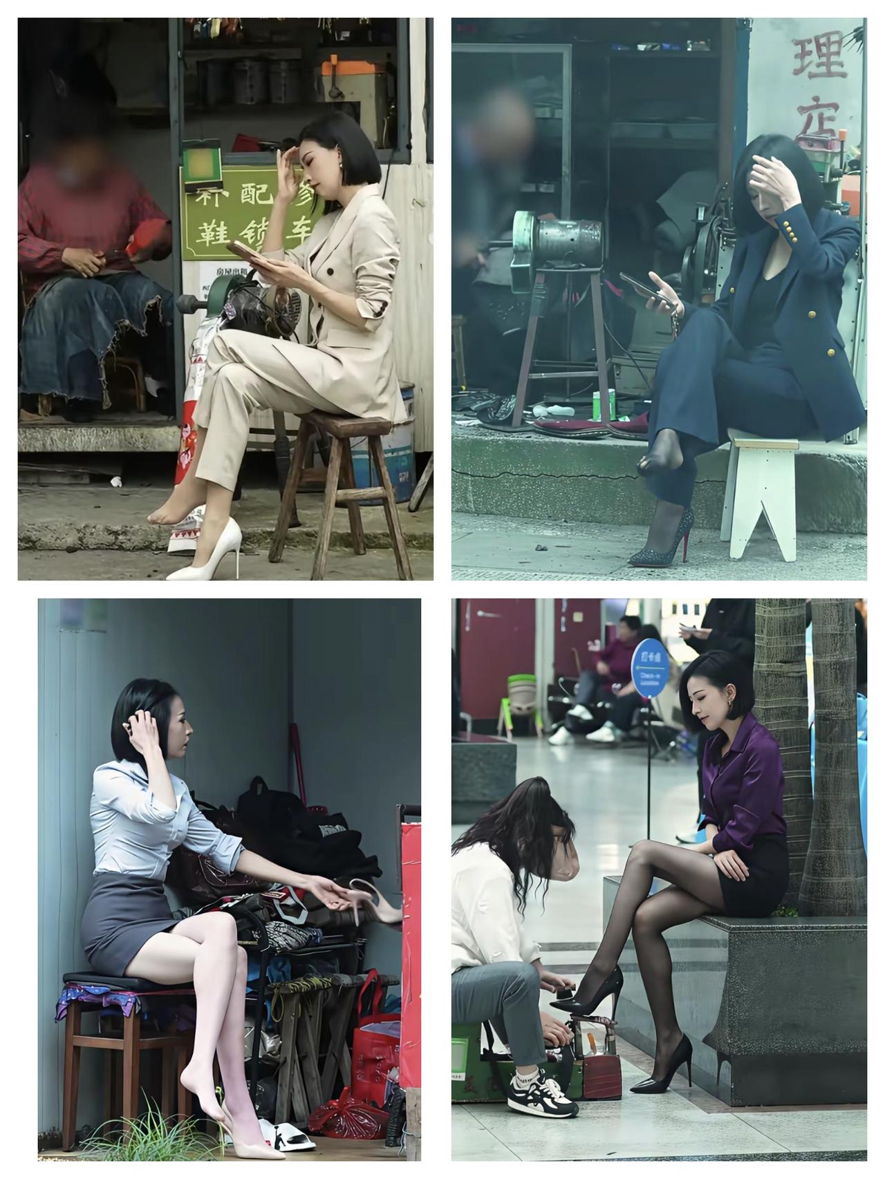 这是穿着高跟鞋踢足球了吗？怎么天天在各种各样的修鞋摊上都能看到她的身影！