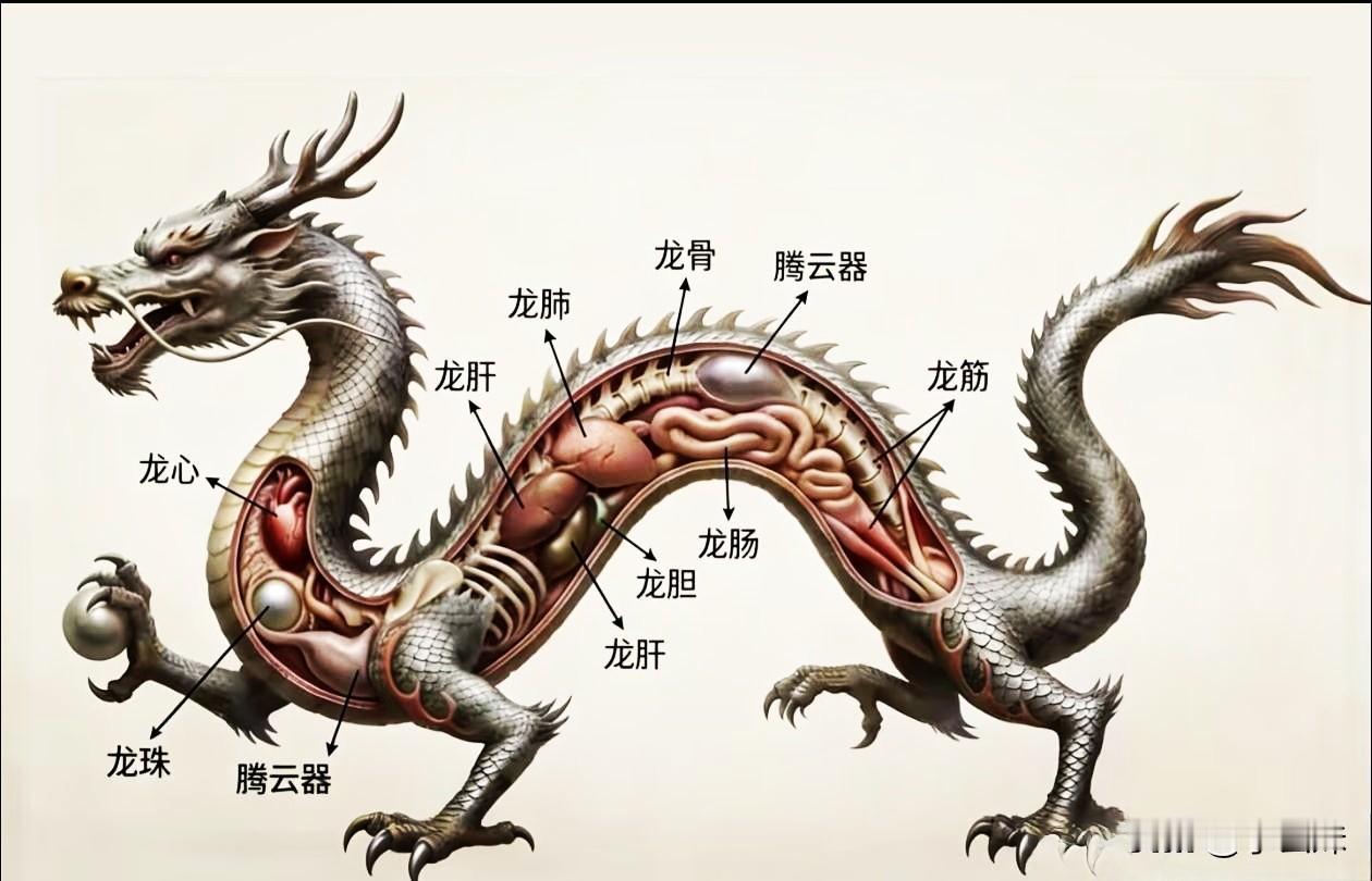 也不知道是哪位大神，竟然画出了龙的内部结构