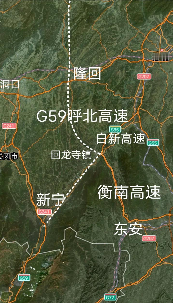 即将通车，G59呼北高速娄底新化至邵阳新宁段即将于12月底建成通车，三条高速交汇