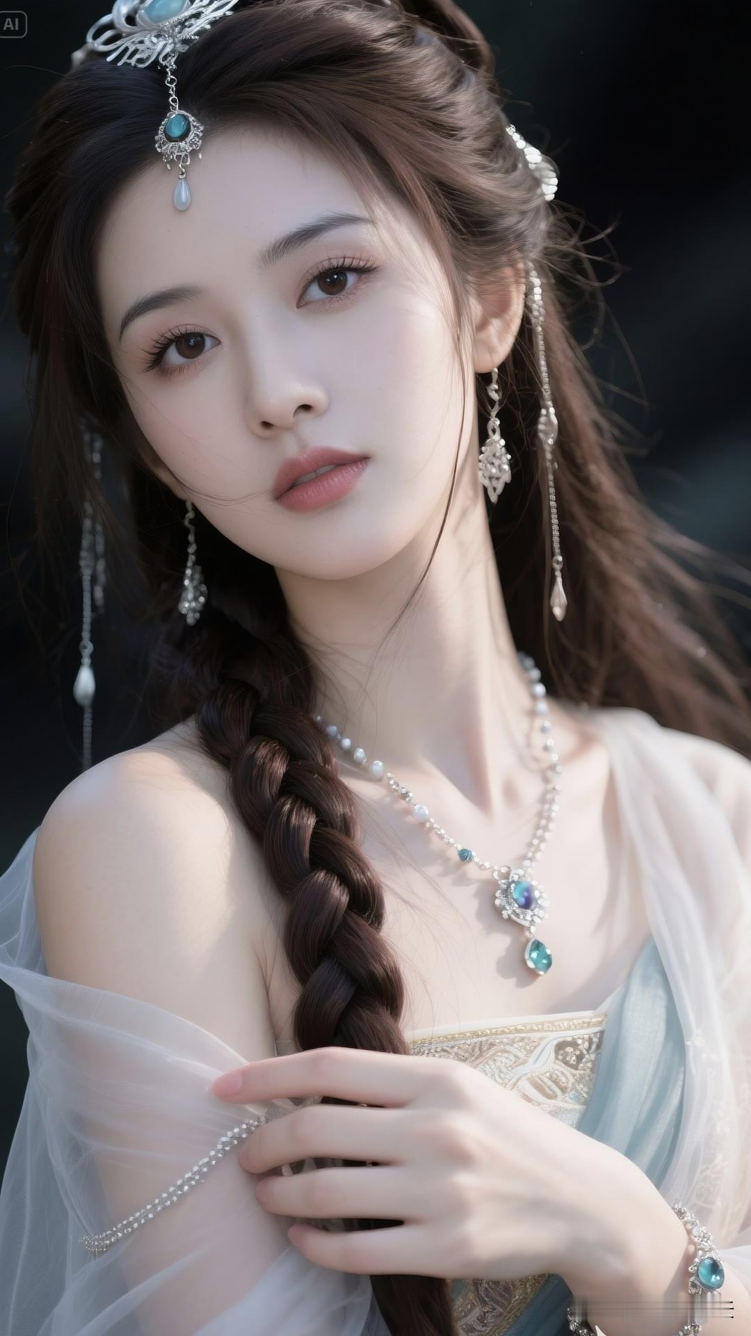 捣衣声惊池中月，槌落浮起凤凰纹。美女人像群高清美女古风古风美女