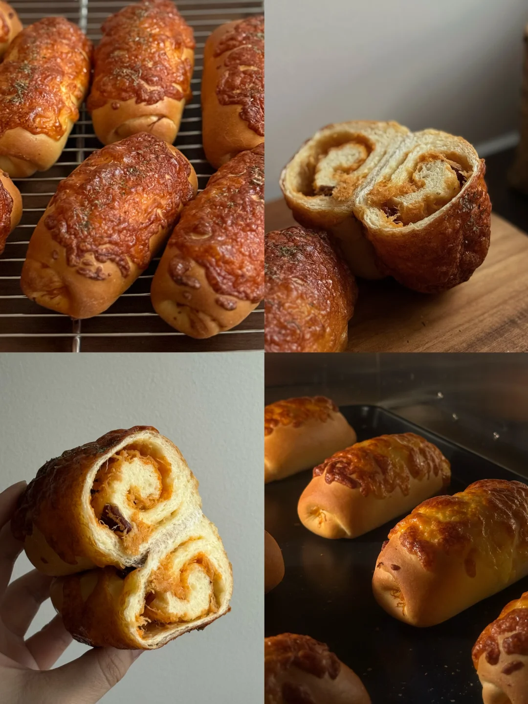 降温就要吃的咸口肉松多多芝士面包🥖